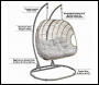 Sealey DG61 Dellonda Double Swinging Egg Chair with Cushion