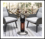 Sealey DG62 Dellonda Bistro Table with 1200W Heater, 65cm, Black/Stainless Steel