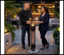 Sealey DG63 Dellonda Bistro Table with 1600W Heater, 95cm, Black/Stainless Steel