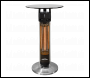Sealey DG63 Dellonda Bistro Table with 1600W Heater, 95cm, Black/Stainless Steel