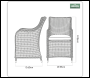 Sealey DG64 Dellonda Chester Rattan Wicker Outdoor Garden Dining Chairs 2pc
