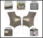 Sealey DG64 Dellonda Chester Rattan Wicker Outdoor Garden Dining Chairs 2pc