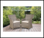 Sealey DG64 Dellonda Chester Rattan Wicker Outdoor Garden Dining Chairs 2pc