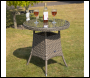 Sealey DG65 Dellonda Chester Rattan Wicker Round Outdoor Table with Tempered Glass Top