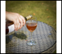 Sealey DG65 Dellonda Chester Rattan Wicker Round Outdoor Table with Tempered Glass Top
