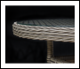 Sealey DG65 Dellonda Chester Rattan Wicker Round Outdoor Table with Tempered Glass Top