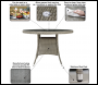 Sealey DG66 Dellonda Chester Rattan Wicker Round Outdoor Dining Table with Tempered Glass Top