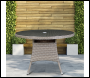 Sealey DG66 Dellonda Chester Rattan Wicker Round Outdoor Dining Table with Tempered Glass Top