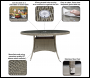 Sealey DG67 Dellonda Chester Rattan Wicker Round Outdoor Dining Table with Tempered Glass Top