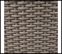 Sealey DG67 Dellonda Chester Rattan Wicker Round Outdoor Dining Table with Tempered Glass Top