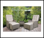 Sealey DG68 Dellonda Chester Rattan Wicker Outdoor Recliner Loungers & Table Set 5pc