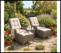 Sealey DG68 Dellonda Chester Rattan Wicker Outdoor Recliner Loungers & Table Set 5pc