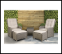 Sealey DG68 Dellonda Chester Rattan Wicker Outdoor Recliner Loungers & Table Set 5pc