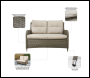 Sealey DG70 Dellonda Chester Rattan Wicker Outdoor 2-Seater Sofa