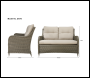 Sealey DG70 Dellonda Chester Rattan Wicker Outdoor 2-Seater Sofa