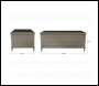 Sealey DG71 Dellonda Chester Rattan Wicker Outdoor Balcony Table with Tempered Glass Top