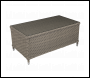 Sealey DG71 Dellonda Chester Rattan Wicker Outdoor Balcony Table with Tempered Glass Top