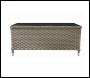 Sealey DG71 Dellonda Chester Rattan Wicker Outdoor Balcony Table with Tempered Glass Top