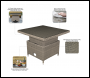 Sealey DG73 Dellonda Chester Rattan Wicker Adjustable-Height Outdoor Dining Table