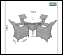 Sealey DG84 Dellonda Chester Rattan Wicker Outdoor Dining Set with Tempered Glass Tabletop 5pc