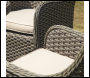 Sealey DG86 Dellonda Chester Rattan Wicker Outdoor Dining Set with Tempered Glass Tabletop 3pc