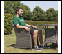 Sealey DG86 Dellonda Chester Rattan Wicker Outdoor Dining Set with Tempered Glass Tabletop 3pc