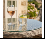 Sealey DG86 Dellonda Chester Rattan Wicker Outdoor Dining Set with Tempered Glass Tabletop 3pc
