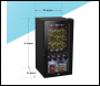 Sealey DH10 Baridi 28 Bottle Tabletop Wine Fridge & Cooler