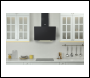 Sealey DH105 Baridi Angled Chimney Cooker Hood with Touch Controls & Carbon Filters 60cm - Black Glass