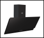 Sealey DH106 Baridi Angled Chimney Cooker Hood with Carbon Filters & LED Lamp 90cm, Energy Class A - Black Glass