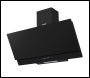 Sealey DH106 Baridi Angled Chimney Cooker Hood with Carbon Filters & LED Lamp 90cm, Energy Class A - Black Glass