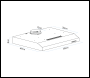 Sealey DH108 Baridi Visor Cooker Hood Extractor Fan 60cm - Stainless Steel