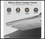 Sealey DH108 Baridi Visor Cooker Hood Extractor Fan 60cm - Stainless Steel