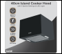 Sealey DH109 Baridi Square Island Cooker Hood 40cm - Black