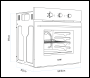 Sealey DH110 Baridi Built-In 5-Function Fan Assisted Oven with Timer 60cm, 55L Capacity - Black