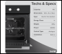 Sealey DH110 Baridi Built-In 5-Function Fan Assisted Oven with Timer 60cm, 55L Capacity - Black
