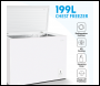 Sealey DH111 Baridi Freestanding Chest Freezer 199L Capacity - White