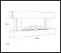 Sealey DH112 Baridi Wall Mounting Electric Fireplace with LED Flame Effect 52 inch  - Grey