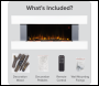Sealey DH112 Baridi Wall Mounting Electric Fireplace with LED Flame Effect 52 inch  - Grey