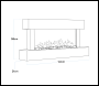 Sealey DH113 Baridi Wall Mounting Electric Fireplace with LED Flame Effect 46 inch  - White