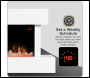 Sealey DH113 Baridi Wall Mounting Electric Fireplace with LED Flame Effect 46 inch  - White
