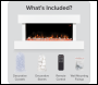 Sealey DH113 Baridi Wall Mounting Electric Fireplace with LED Flame Effect 46 inch  - White