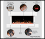 Sealey DH113 Baridi Wall Mounting Electric Fireplace with LED Flame Effect 46 inch  - White