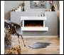 Sealey DH113 Baridi Wall Mounting Electric Fireplace with LED Flame Effect 46 inch  - White