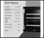 Sealey DH117 Baridi 36 Bottle Wine Fridge & Cooler 60cm