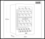 Sealey DH118 Baridi 57 Bottle Dual Zone Wine Fridge & Cooler 60cm
