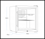 Sealey DH12 Baridi Mini Tabletop Beer & Drinks Fridge 50L Capacity - Black