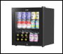Sealey DH12 Baridi Mini Tabletop Beer & Drinks Fridge with Metal Shelves, LED Light & Security Lock 50L - Black