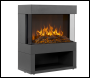 Sealey DH122 Baridi Electric Stove Heater Fireplace with LED Log Flame Effect & Wood Storage 1800W – Black