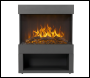 Sealey DH122 Baridi Electric Stove Heater Fireplace with LED Log Flame Effect & Wood Storage 1800W – Black